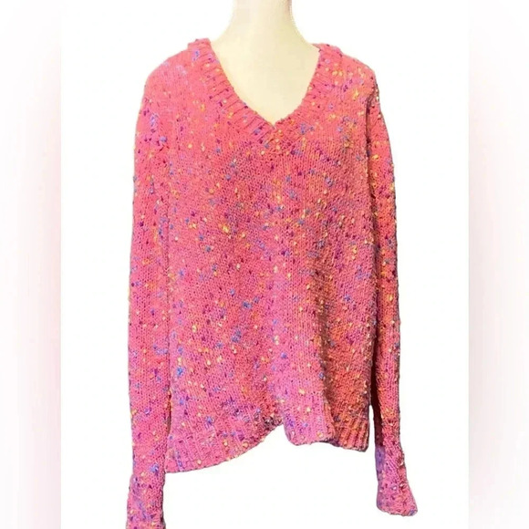 ❄️ Pink Speckled Knit Sweater ❄️ - Picture 1 of 8